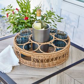 Homes & Gardens Rattan Large Beverage Tray