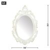 Antiqued White Wall Mirror - Vintage Distressed Finish for Classic Home Decor