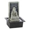 Buddha Cascading Tabletop Fountain - Serene Indoor Water Feature for Home or Office Decor